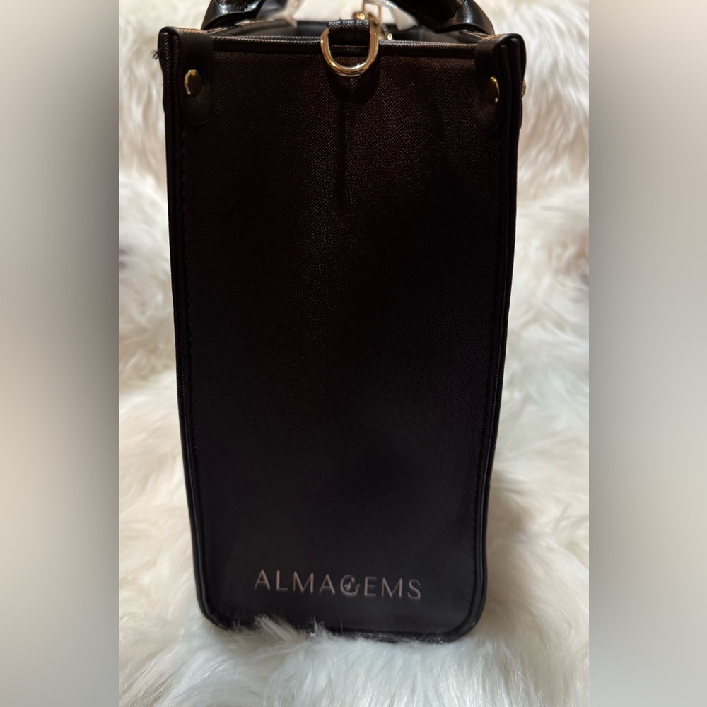 Black Statement Tote Bag NWT - image 6